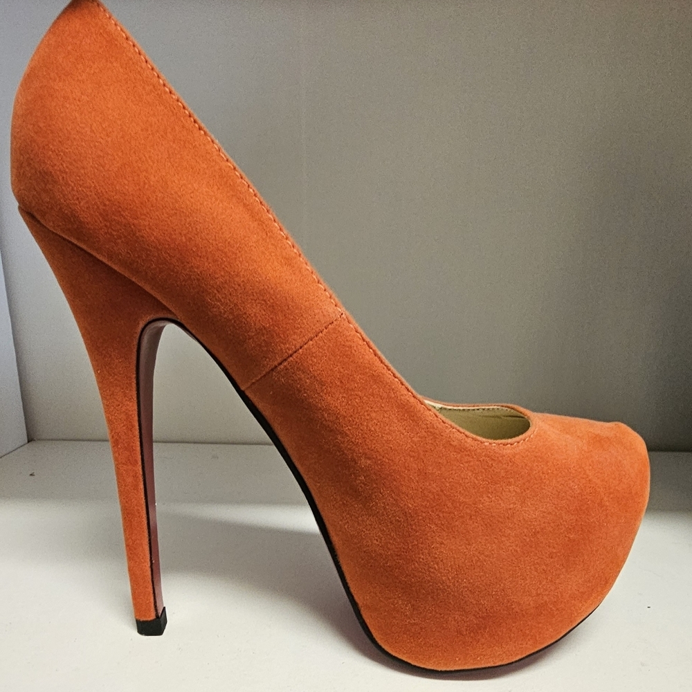 Faux Suede Stiletto Heels Sz 8